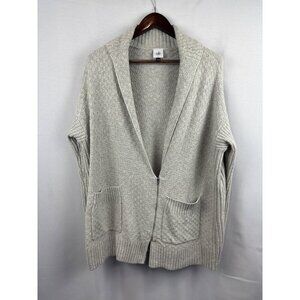 Women’s Cabi Large Grey Half-Zip Cardigan with Pockets